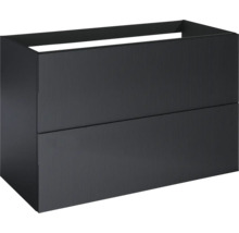 Waschbeckenunterschrank Jungborn Nonus 100x63,5x45,3 cm ohne Waschbecken schwarz matt