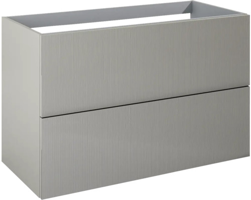 Waschbeckenunterschrank Jungborn Nonus 100x63,5x45,3 cm ohne Waschbecken fume matt Waschbeckenunterschrank mit zwei Schubladen