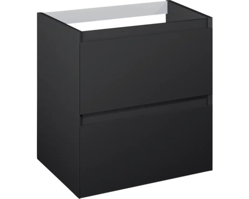 Waschbeckenunterschrank Jungborn DECEM 60x63,5x45,8 cm ohne Waschbecken schwarz matt