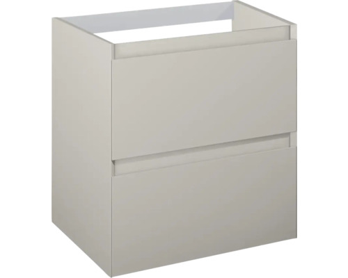 Waschbeckenunterschrank Jungborn DECEM 60x63,5x45,8 cm ohne Waschbecken fume matt Waschbeckenunterschrank mit zwei Schubladen für das Badezimmer