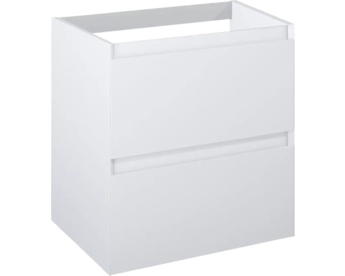 Waschbeckenunterschrank Jungborn DECEM 60x63,5x45,8 cm ohne Waschbecken weiß glanz Waschbeckenunterschrank mit zwei Schubladen