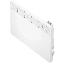 Weißer Elektroheizkörper mit Display und Lüftungsschlitzen