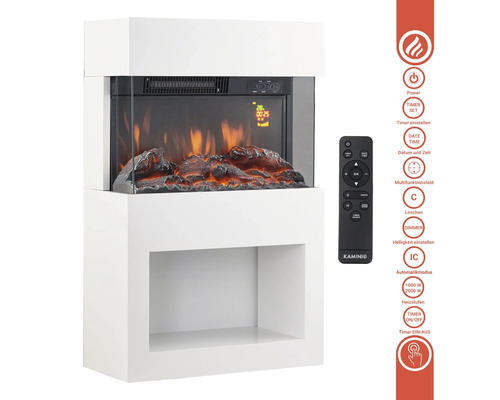 Kamin mit Flammeneffekt und Fernbedienung