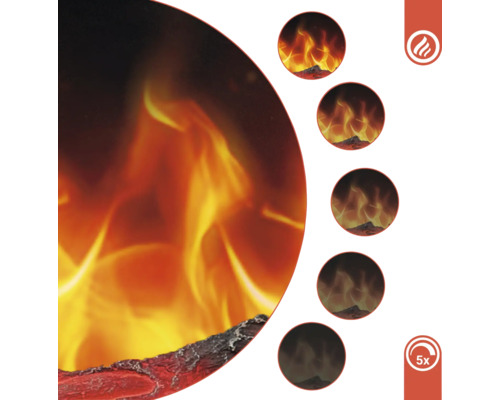 Dekorfeuer mit verschiedenen Flammenbildern