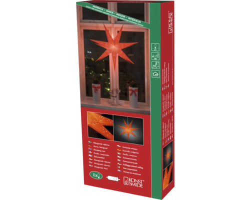 Verpackung eines hängenden Sterns für den Innenbereich von Konst Smide