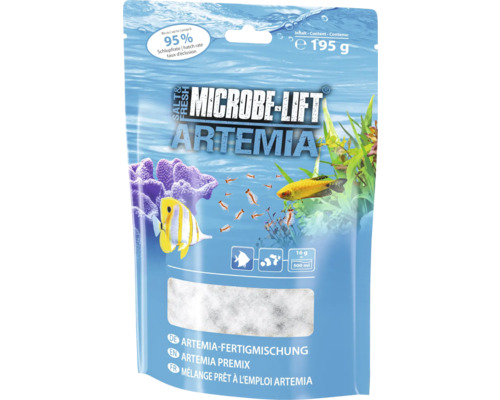 Fertigmischung MICROBE-LIFT Artemia 195 g Artemia-Fertigmischung aus Salz und Artemia-Eiern, zur Lebendfutterherstellung, Jungfischfutter