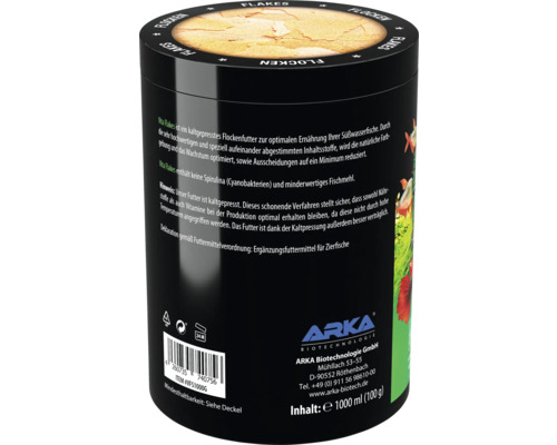 Arka Vita Flakes Flockenfutter für Zierfische in einer 1000 ml Dose