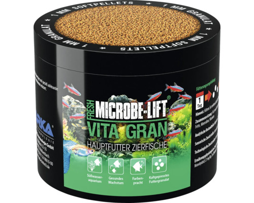 Granulatfutter MICROBE-LIFT Vita Gran 500 ml, Softgranulatfutter, fördert die Farbenpracht, kaltgepresst