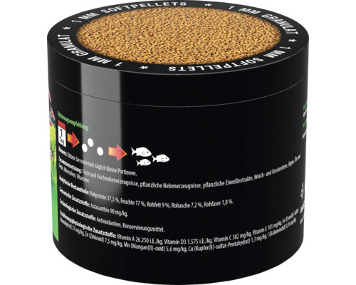 Fischfutter Granulat 1 Millimeter