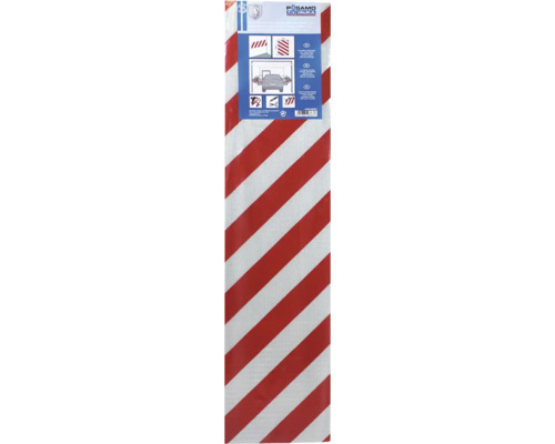 Kantenschutz Pösamo 100x25x1,5 cm, rot-weiß, 2 Stk. Garagen Türschutz mit rot-weißen Streifen