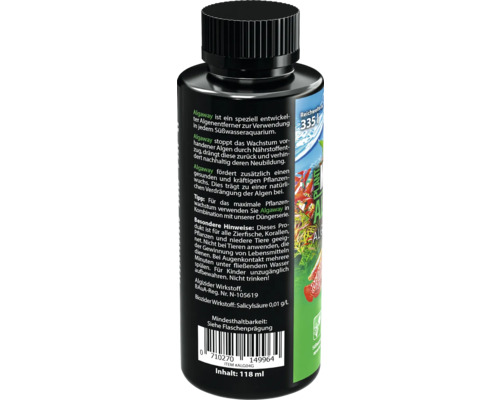 Algaway Algenentferner für Süßwasseraquarien, 118 ml Flasche
