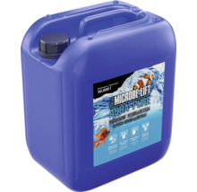 Microbe Lift Aqua Pure flüssiges Filtermedium in einem blauen Behälter