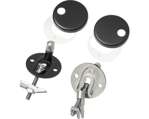 Befestigungssatz für ein Wand-WC inklusive Abdeckrosetten