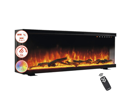 Elektrischer Kamin mit Flammeneffekt, inklusive Fernbedienung