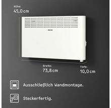 Wandkonvektor Stiebel Eltron CNS 2000 Plus 73,8x45 cm 2000 Watt