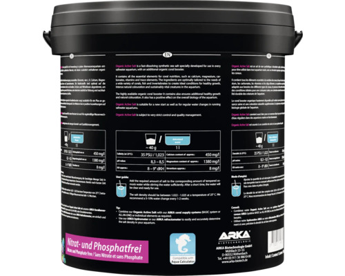 Eimer mit organischem Aktivsalz zur Verwendung im Meerwasseraquarium