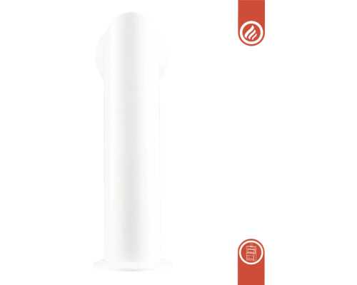 Weißer Heizkörper mit Heizkörpersymbol