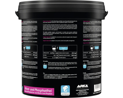 Eimer mit synthetischem Meersalz für Meerwasseraquarien