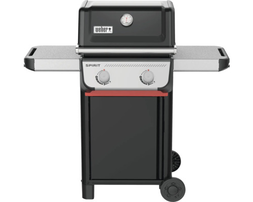 Weber Gasgrill Spirit E-210 schwarz 2-Brenner inkl. Deckelthermometer, Fettauffangschale, Seitenablage, Warmhalterost