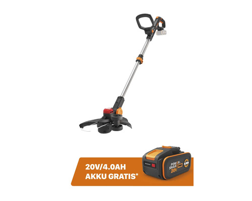 Akku-Rasentrimmer WORX Nitro WG173E.9 33cm ohne 2 Akkus 20 V und Ladegerät