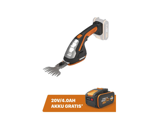 Akku-Grasschere/Strauchschere WORX WG801E.9 ohne Akku 20V und Ladegerät