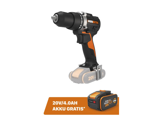 Akku-Bohrschrauber Worx Nitro WX102.9 20 V, + GRATIS-Akku 20 V, 4 Ah