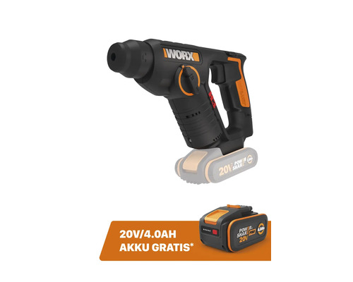 Akku-Bohrhammer Worx WX394.91 3-in-1 20 V, ohne Akku und Ladegerät