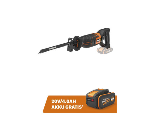 Akku-Säbelsäge Worx WX500.9 20 V ohne Akku und Ladegerät