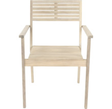 Holzstuhl mit Armlehnen für den Garten