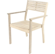 Holzstuhl mit Armlehnen für den Außenbereich