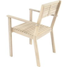 Holzstuhl mit Armlehnen für den Garten