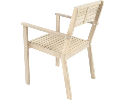 Holzstuhl mit Armlehnen für den Garten