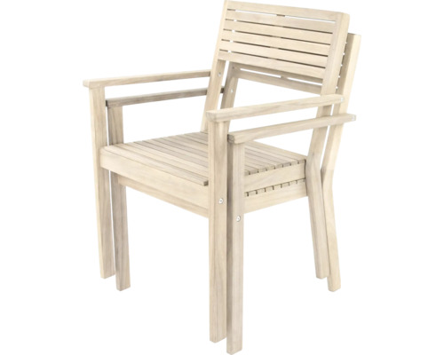 Holzgartenstuhl mit Armlehnen