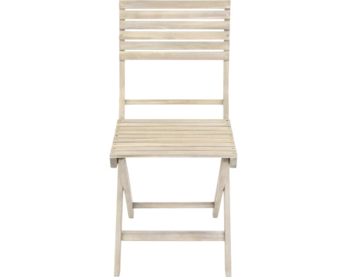 Gartenstuhl GARDEN PLACE Maja beige aus robuster Akazie, Klappfunktion für platzsparende Lagerung Gartenstuhl GARDEN PLACE Maja beige aus robuster Akazie, Klappfunktion für platzsparende Lagerung