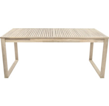 Gartentisch aus Holz mit Lamellenmuster