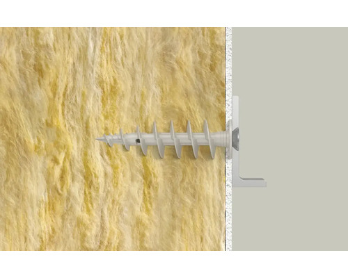 Dämmstoffdübel in der Wand
