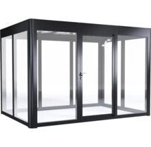 Solargewächshaus SunGarden Energy 3.2 Solar Gesamtleistung max 825 W Kunststoff 6 mm 338 x 233 cm anthrazit