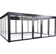 Solargewächshaus SunGarden Energy 5.4 Solar Gesamtleistung max 2750 W Kunststoff 6 mm 548 x 443 cm anthrazit