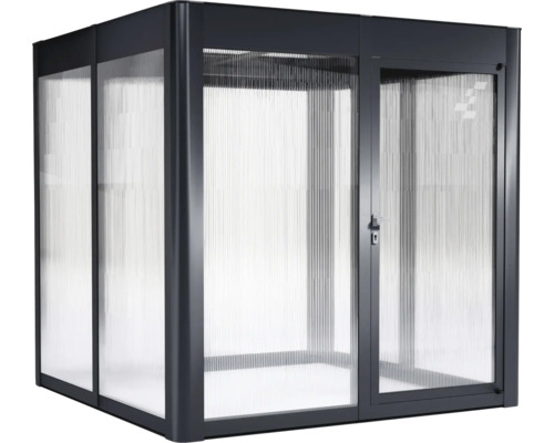 Gewächshaus SunGarden Select 2.2 Polycarbonat 10 mm 233 x 233 cm anthrazit