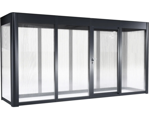 Gewächshaus SunGarden Select 4.1 Polycarbonat 10 mm 443 x 129 cm anthrazit