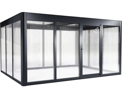 Gewächshaus SunGarden Select 4.3 Polycarbonat 10 mm 443 x 338 cm anthrazit