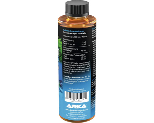 Flasche mit Aquariumwasseraufbereiter zur Verbesserung der Wasserqualität