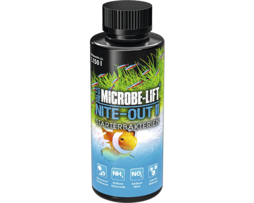 Pflegemittel Schadstoffentferner Filterbakterien Arka 118 ml Microbe Lift Nite Out II Starterbakterien Aquarium Produktflasche