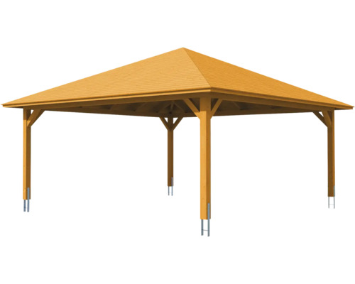 Holzpavillon mit Spitzdach für den Garten