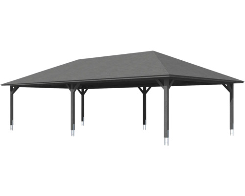 Überdachter Pavillon mit Holzkonstruktion