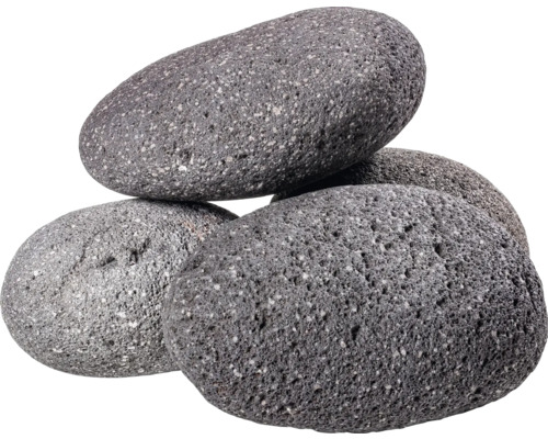 Stapel aus vulkanischen Steinen für den Gartenbereich