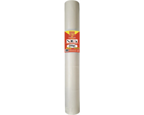Baufolie LDPE transparent 0,1mm 2 m x 50 m Rolle = 100 m² Rolle transparente Baufolie, 2 Meter x 50 Meter