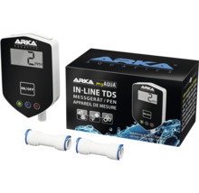 Arka Aquatics Inline TDS Messgerät mit Verpackung und Anschlüssen