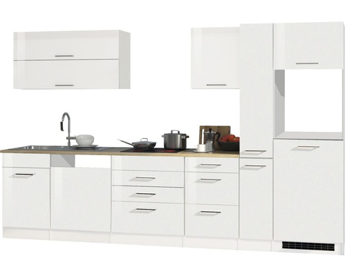 Küchenzeile Held Möbel Mailand 621.1.6210 weiß 330 cm