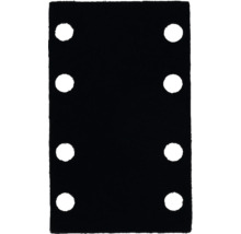 Schwarze Montageplatte mit acht Löchern